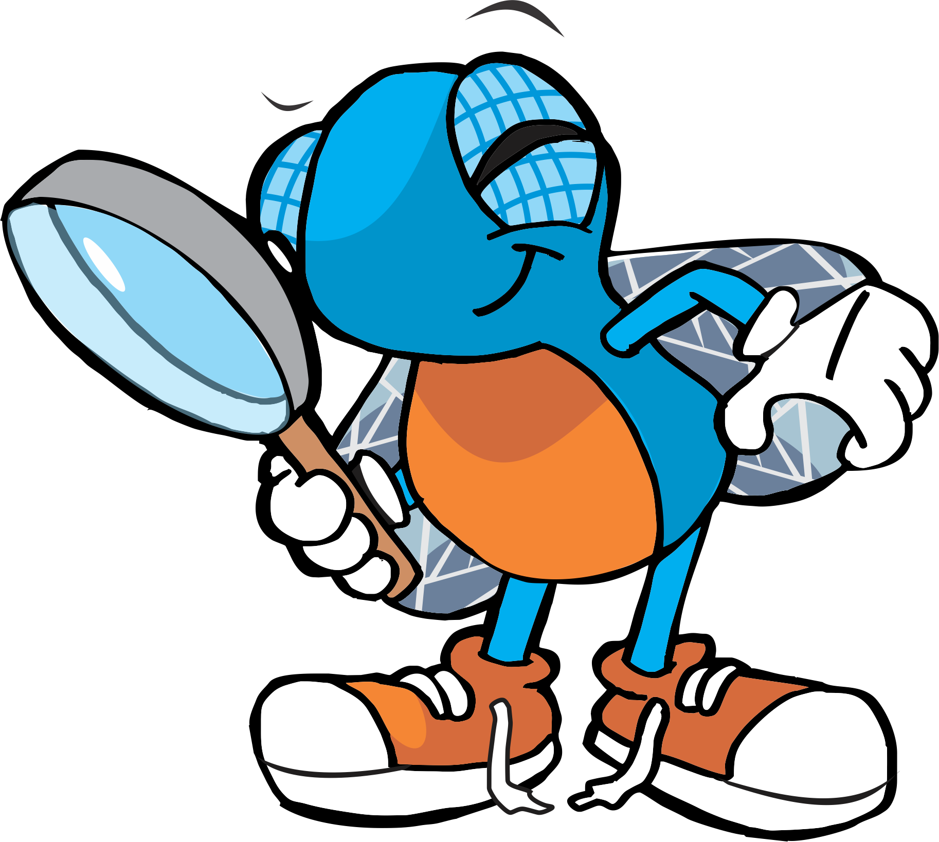 Moskando - Mascote com lupa